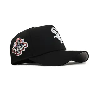 New Era Chicago White Sox 9FIFTY black Cap Tonal Logo Fitted Classic Hat, gorras para hombres, Cap for men and women