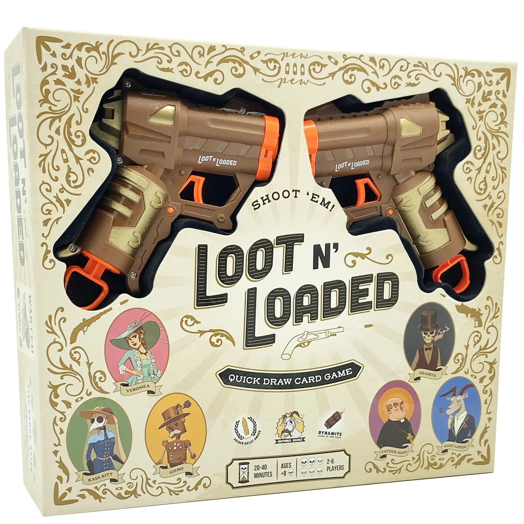 Gatwick Games Loot N' Loaded - The Quick Draw & Item Collecting Card Game with Toy Guns, Great Addition to Your Family & Adult Game Night, 2-6 Players