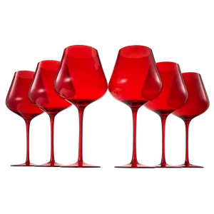 Colored Crystal Wine Glass Set of 6, Gift For Hosting, Her, Wife, Mom Friend - Large 20 oz Glasses, Unique Italian Style Tall Drinkware - Red & White, Dinner, Color Beautiful Glassware - (Bright Red) by The Wine Savant