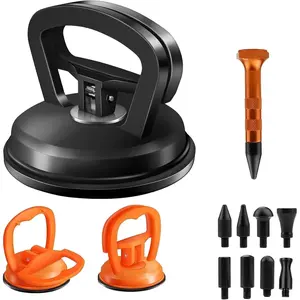 Dent Puller, Car Dent Puller, 3 Pack Dent Remover Tool for Car Suction Cup Dent Puller and Paintless Dent Removal Kit Metal Tap Down Pen with 9 Heads Tips for Car Body,Glass,Tiles,Objects