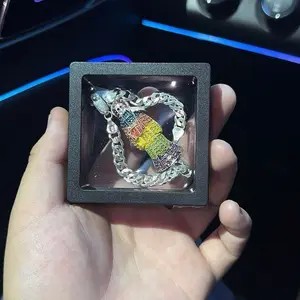 925 Sterling Silver Angel of Death Bracelet in Various Colors with Unique Design and Decorative Elements