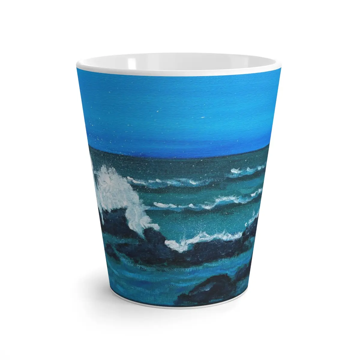 Seascape Latte Mug Original Art Design by Mandi