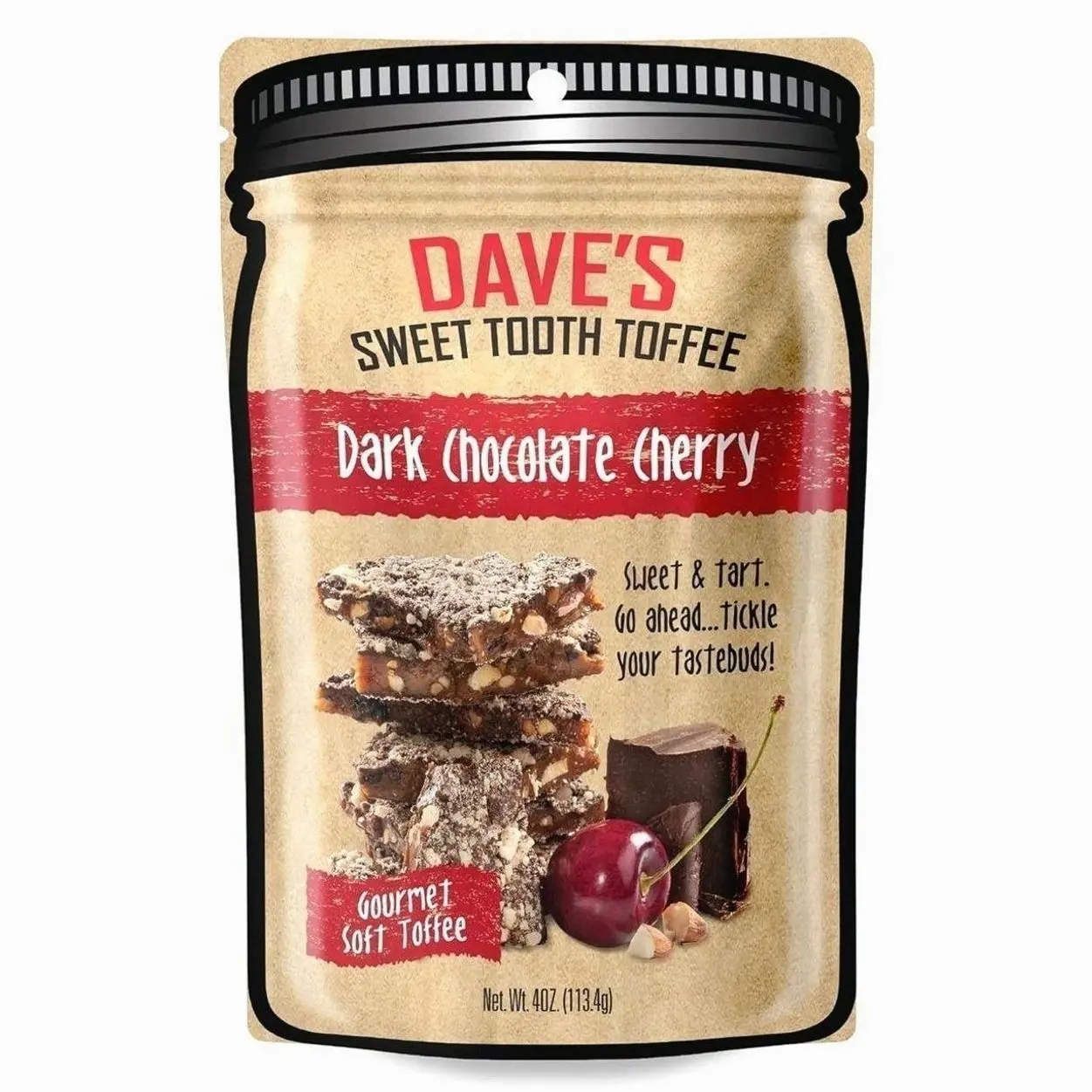 DAVES SWEET TOOTH Dark Chocolate Cherry Snack Pouch, 4 OZ
