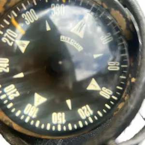 Antique Compass 75 Years Old Heavy Duty Cast Iron with Dial and Scale