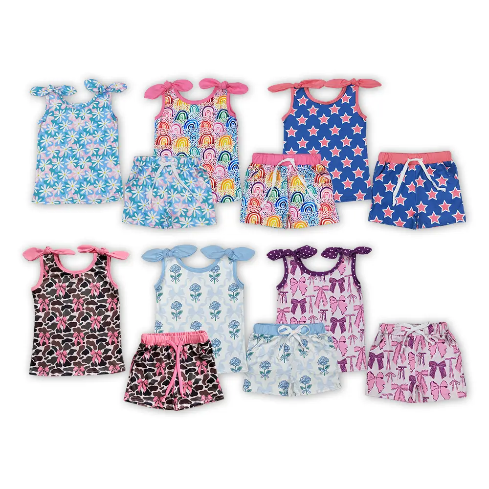 Summer sleeveless casual Girls Set