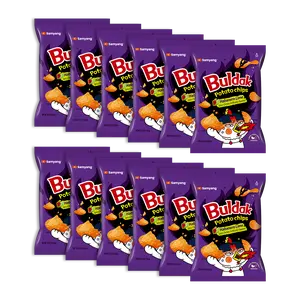 Buldak Potato Chips Habanero and Lime Flavor [4.23 OZ (120g) x 12 Bags]