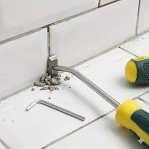 Hard Alloy Steel Tile Grout Cleaner, Floor Wall Gap Cleaning Bit, Manual Cement Grout Removal Tool, Essential for Renovation Repair, Efficient Gap Cleaning Drill