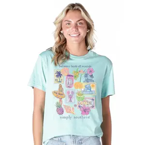 Simply Southern Saltwater Heals Mineral Washed T-Shirt