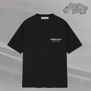 Fear of God Essentials Classic Short Sleeve Tee Jet Black Authentic Brand New Fashion Streetwear Hypebeast Limited Gift