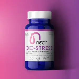 Nectr (DE)-Stress - Natural Relaxation & Mood Support with Ashwagandha, Reishi & Chamomile - 30 Servings