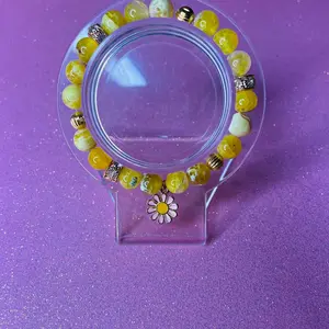 Yellow beaded bracelets