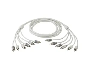 T-Spec V10R176 Compact 17 ft. Ultra-Flexible Marine Grade 6-Channel Audio RCA Cable with Noise Reduction, Metal Connectors