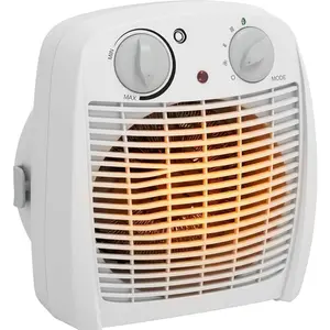 CZ45E 750/1,500-Watt Fan-Forced Personal Heater with Adjustable Thermostat, Overheat Protection, Safety Tip-Over , Energy Save Features, and Convenient Carry Handle, White