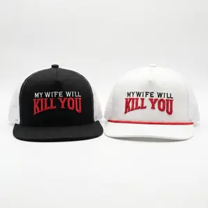 My Wife Will Kill You Trucker Hat | FunnyStatement Snapback | Unisex Vintage CaplUnisex Mesh Cap Premium Trucker Hat