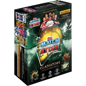 Topps UCC Match Attax 2025/26 - Random Mega Tin - Contains 45 Match Attax Cards Plus 3 Exclusive Gladiators LE Cards.