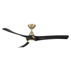 Wind River WR1462BB Droid 52" Ceiling Fan with LED Light Kit Brushed Brass