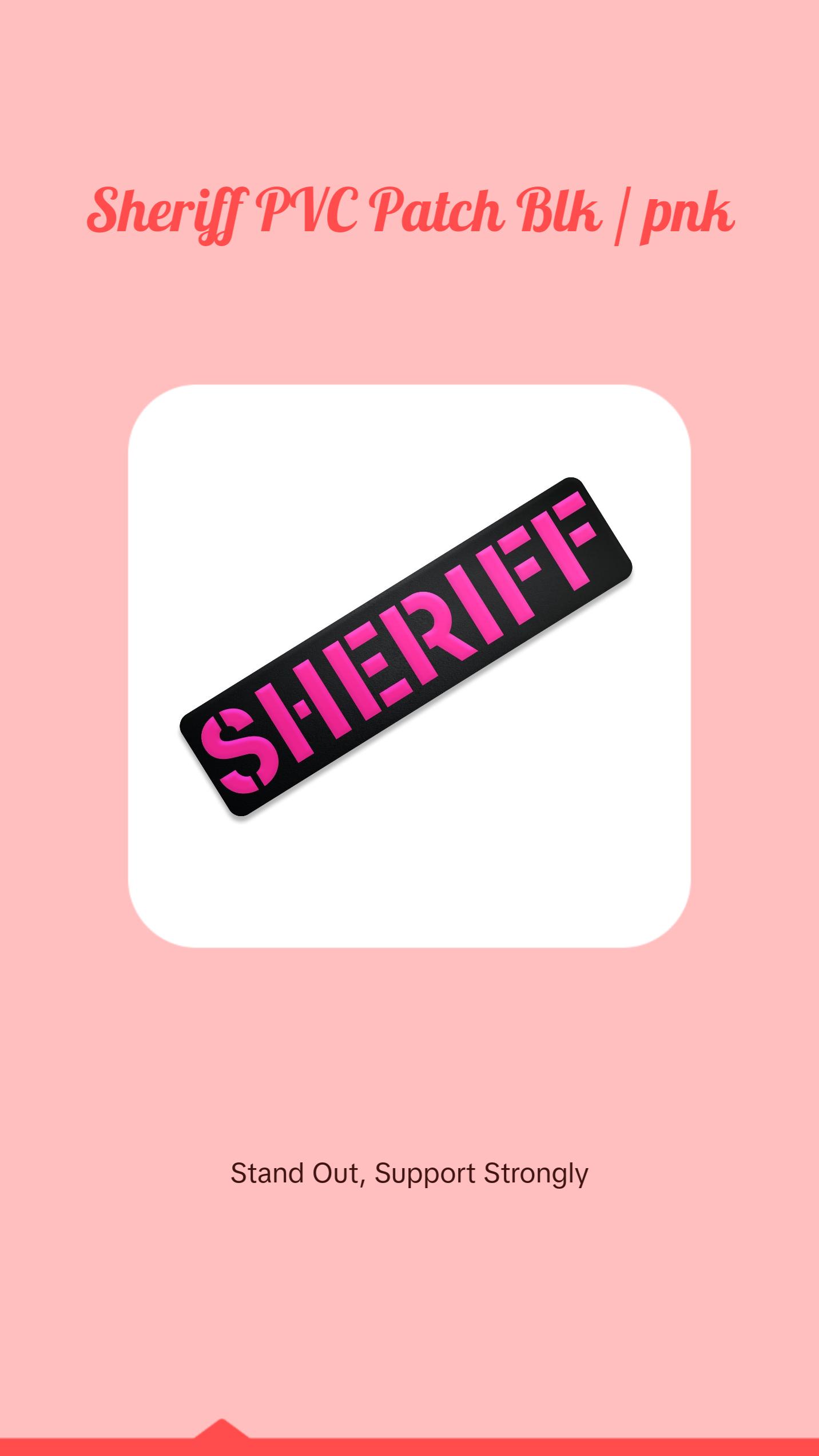 [SHERIFF] Operator PVC Patch [BLK/PNK]