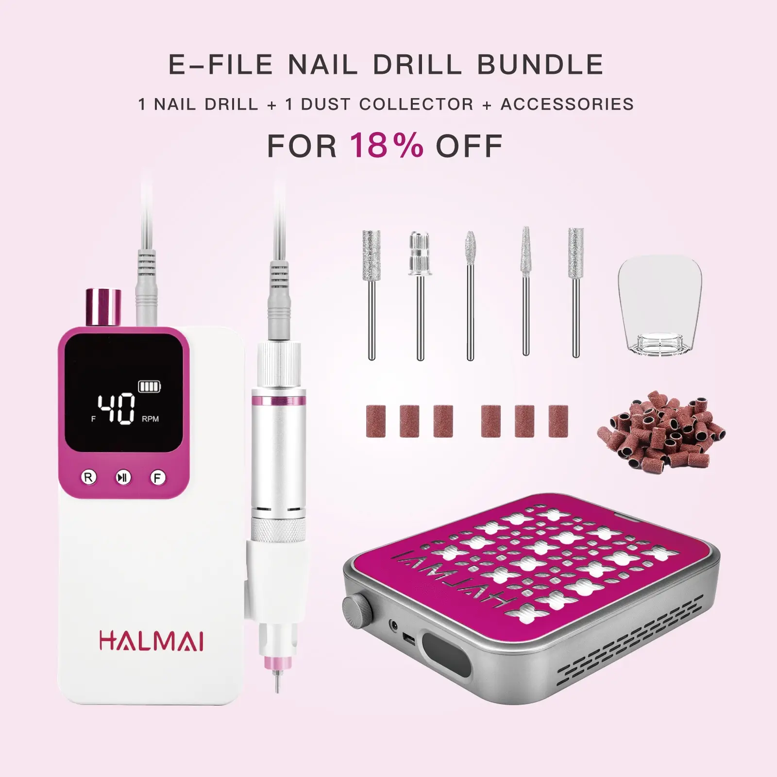Grey+Ultra Power Nail Drill-white
