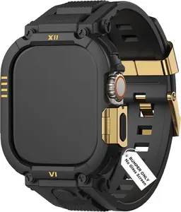 Compatible with  Watch Bands 49mm/46mm/45mm/44mm/42mm Case for Men,  Shockproof Rugged Protective Strap with Bumper Cover for iWatch SE Ultra Series 10/9/8/7/6/5/4/3/2/1