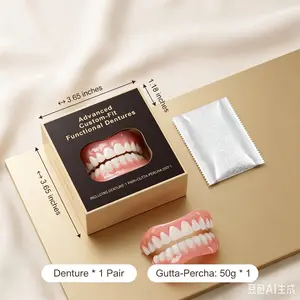 Reusable Adjustable Denture Kit – Comfortable Upper & Lower Denture Set with Storage Case – Lightweight, Easy to Fit & Daily Dental Care
