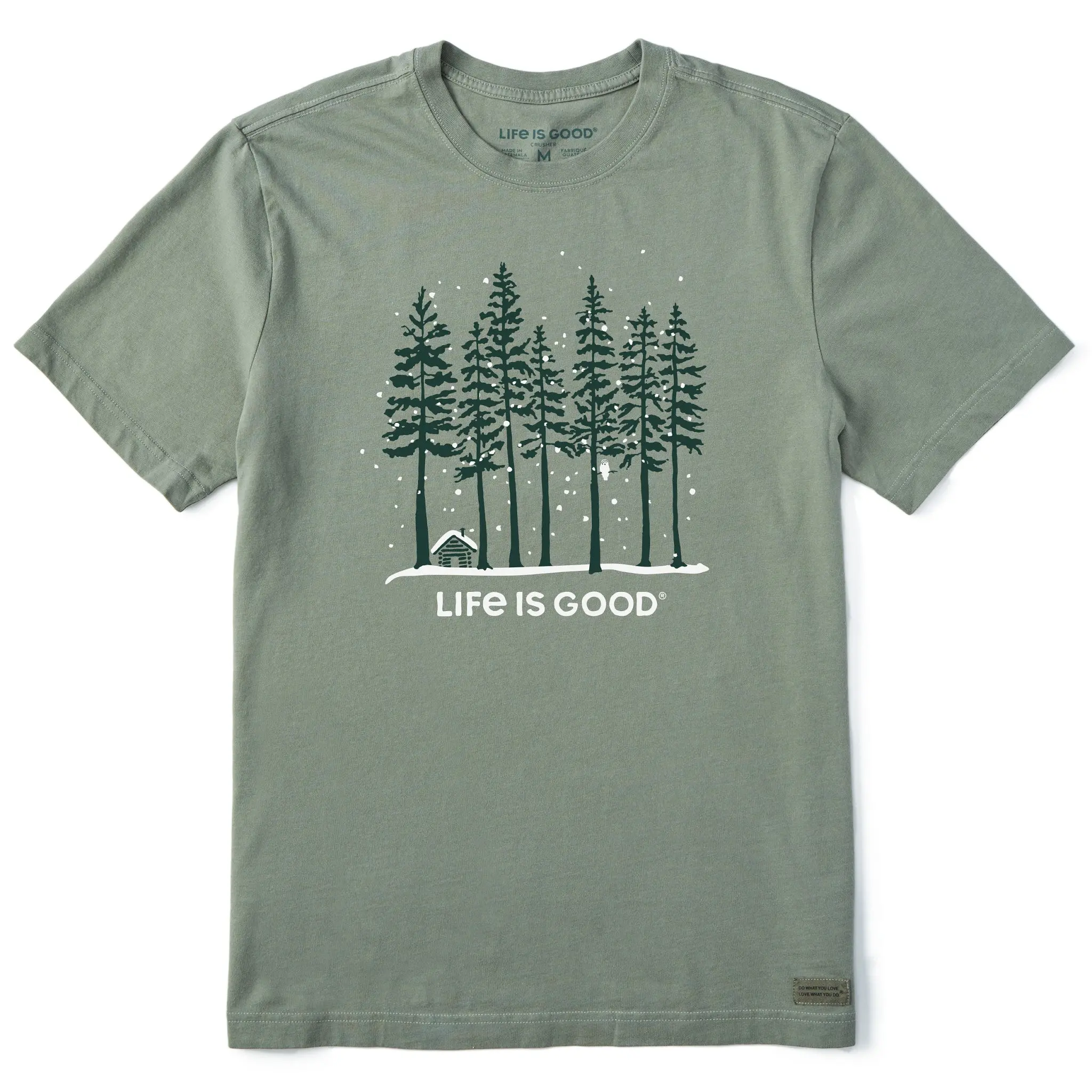 Men's Snowy Owl Tall Pines Short Sleeve Crusher Tee