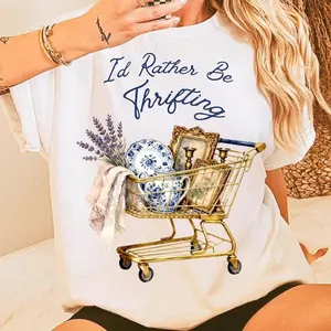 I’d Rather Be Thrifting Sweater, Cute Thrift Shopping Sweatshirt, Vintage Lover , Thrift Store Aesthetic Sweatshirt, Gift for Thrift Lovers