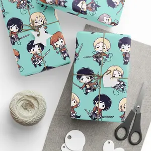 Cute Attack On Titan Wrapping Paper – Epic AOT Christmas Anime Gift Wrap For True Fans, Featuring Levi Ackerman & Eren Yeager, Otaku Holiday Packaging Sheets For Weebs, Xmas Parties, Decorations & Seasonal Gift Ideas