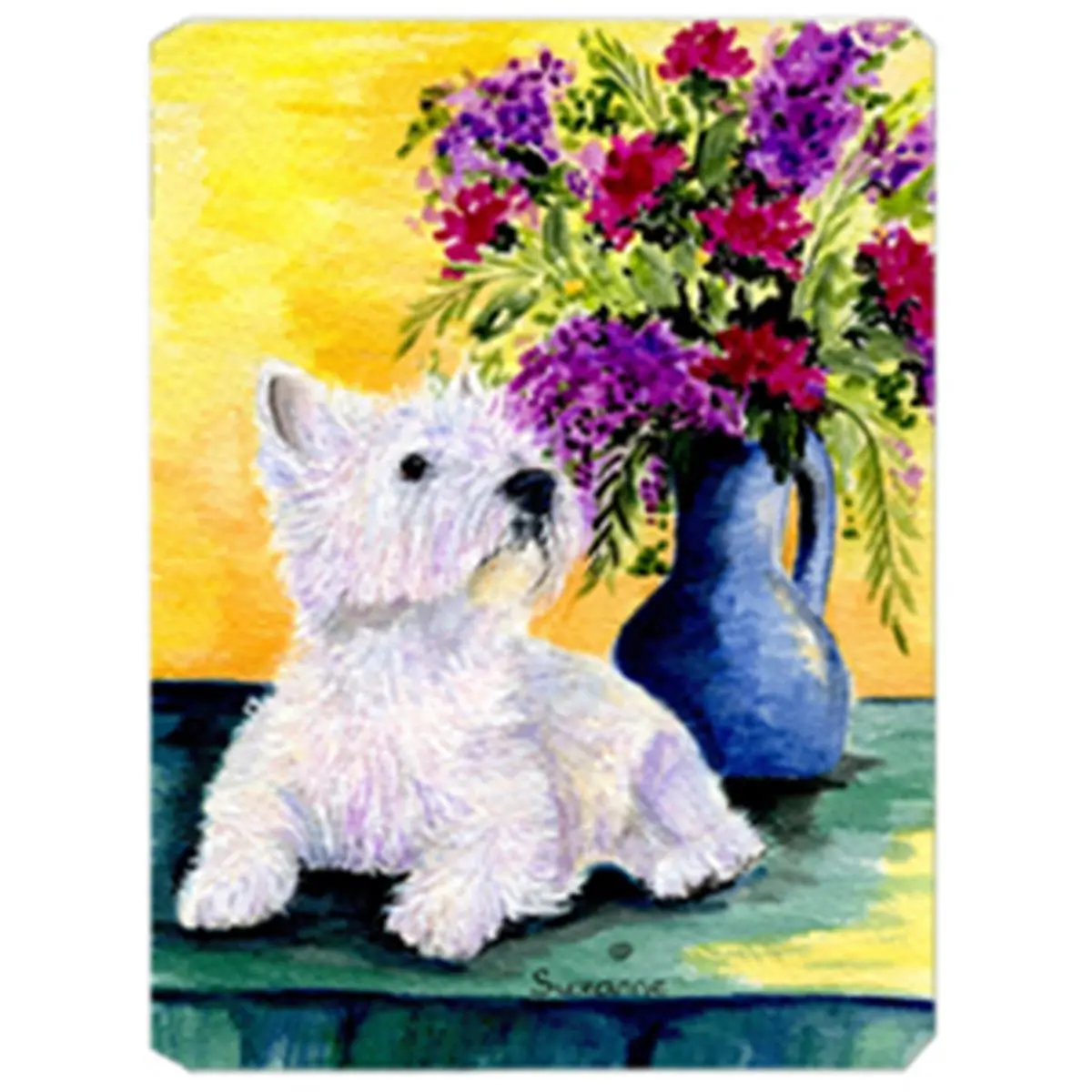 212 MAIN Westie Mouse Pad - Polyester Top, Long-Lasting, Permanently Dyed Desktop Accessory, Hot Pad, Trivet