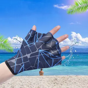 Swimming Webbing Gloves, 1 Pair Water Sports Training Hand Fins, Swimming Accessories for Men & Women, Swimming Equipment for Beach Pool