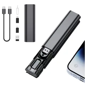 JOYTUTUS Premium Version Car Hidden Data Cable 60W Super Fast Charging Organization Multi-Functional Storage Box with Type-C USB Lightning Connectors & SIM Card Slot for Car Use Carplay Dongle Gift Ideas, Travel essential