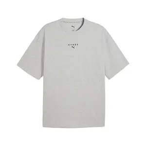 PUMA Mens X Hyrox Oversized Crew Neck Short Sleeve Casual Tops Casual - Grey