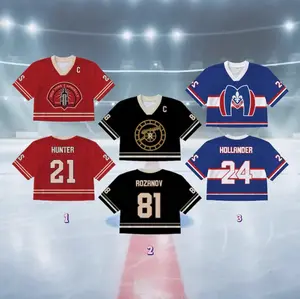 Heated Rivalry Crop Top Jersey, White ROZANOV & HOLLANDER Jersey, Connor Storrie Shirt, Ilya Rozanov Shane Hollander