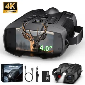 [2026 Upgrade] AuroraHaven Night Vision Goggles 4K with 4'' HD Screen, Rechargeable 5000mAh, 32GB Storage – For Hunting, Camping, Security & Farm Patrol, Perfect Gift for Outdoor Lovers