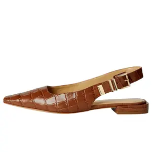 Michael Kors Darrington Sling Flat Chestnut  40F4DTFP1E-219 Women's