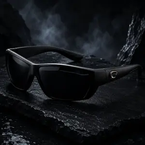 COSTA Del Mar Men's  Black Lightweight Cool Sunglasses Fashion Outdoor Shades, UV400 Eyewear for Driving Fishing, Gift For Him