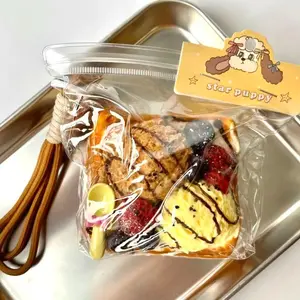 Yellow Ice Cream Waffle Squeeze Toy, Soft Slow Bounce Sensory Toy, Squishies, Stress Relief Fidget, Ventilation Relaxation Tool, Durable Unique Design, Adult Essential Gift