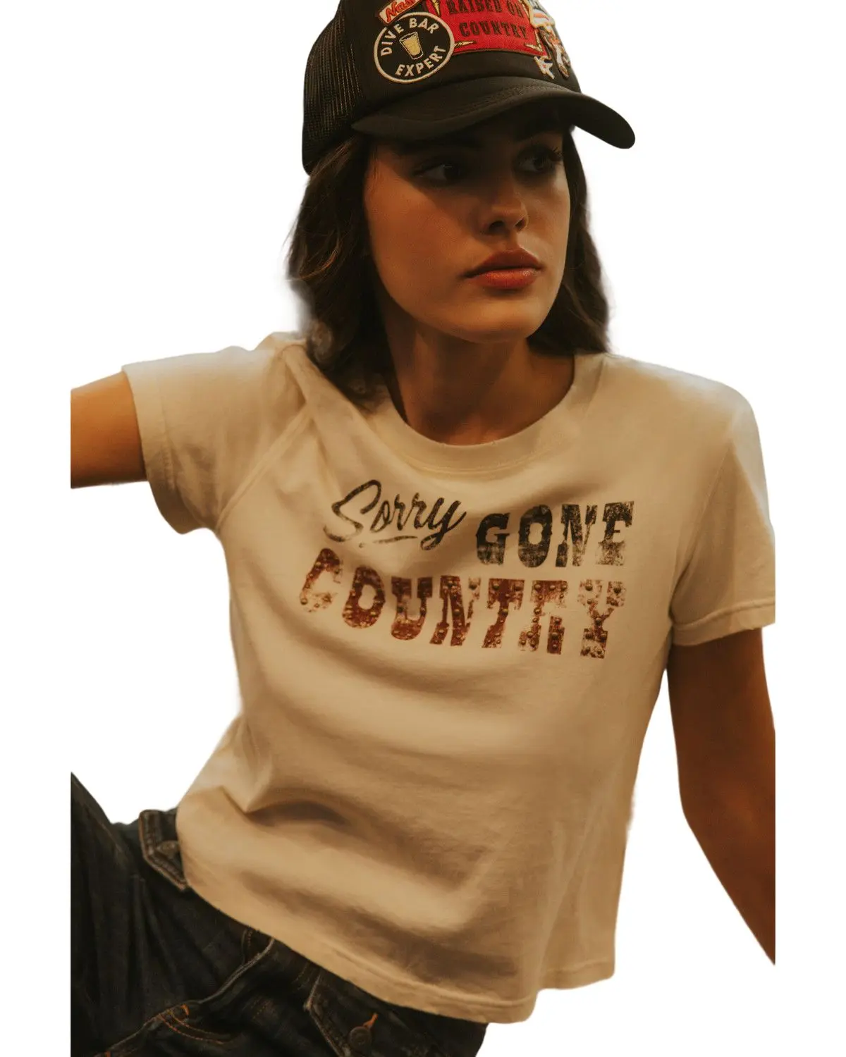 Idyllwind Women's Women'S Sorry Gone Country Short Sleeve Cropped Graphic - Iwfa24k44-Nud