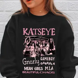 Katseye The Beautiful Chaos Tour Kids Sweatshirt - Gifts for Fans Katseye Concert Crewneck