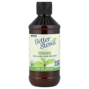 NOW Foods Better Stevia®, Organic Zero-Calorie Liquid Sweetener, 8 fl oz (237 ml)