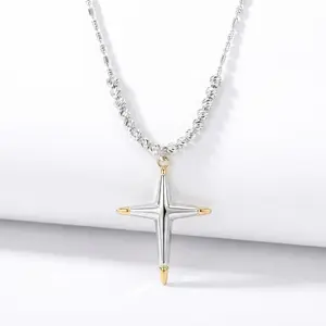 Luxury-Inspired North Star Pendant Necklace cross necklace– Elegant Layering Jewelry for Women