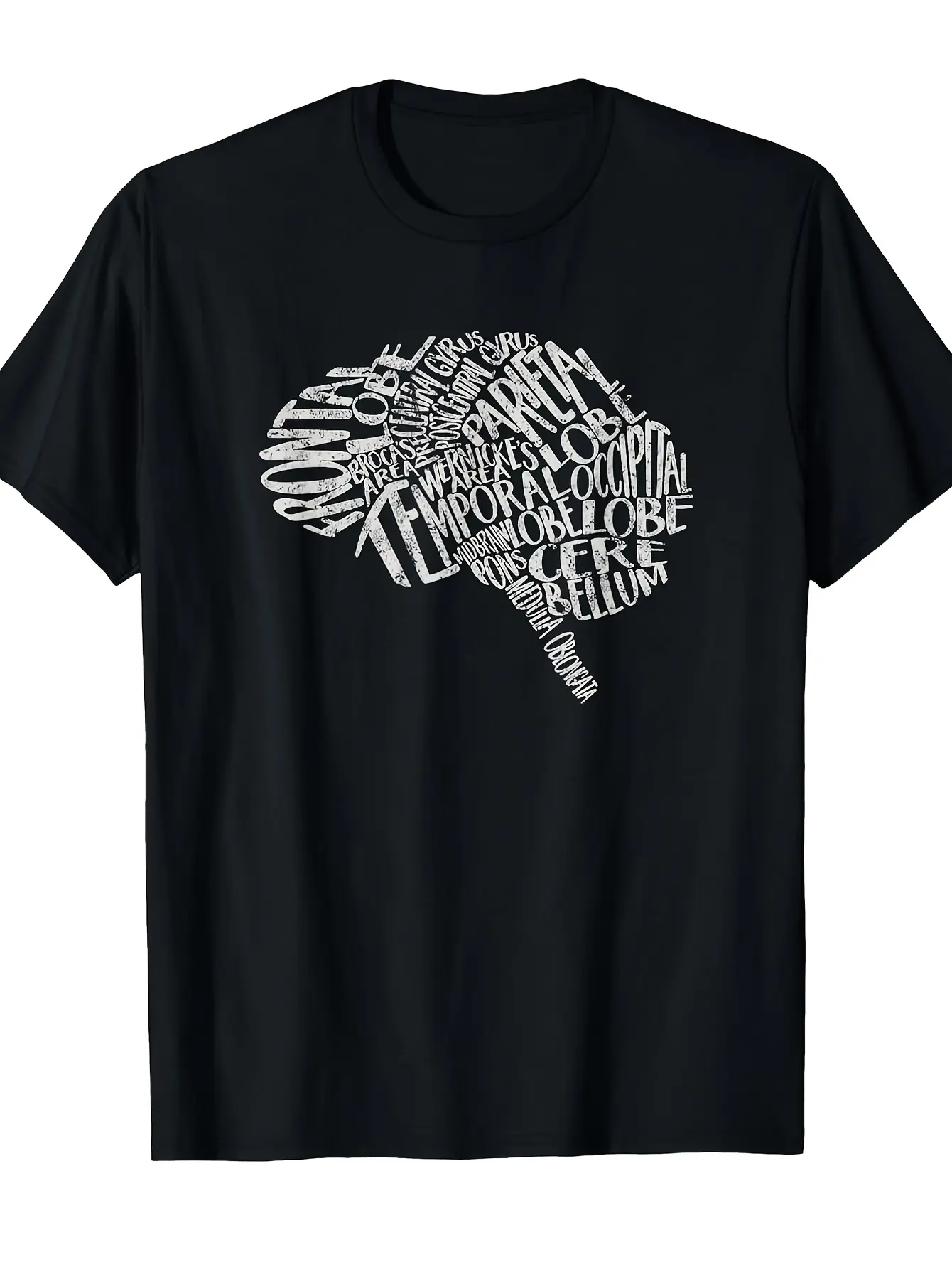 Men'S  Women'S Brain Anatomy T-Shirt - Neuroscienc unisex soft cotton short sleeve t shirt, vintage graphic casual tee for men women teens, perfect birthday holiday gift for camping travel gym daily street  wear