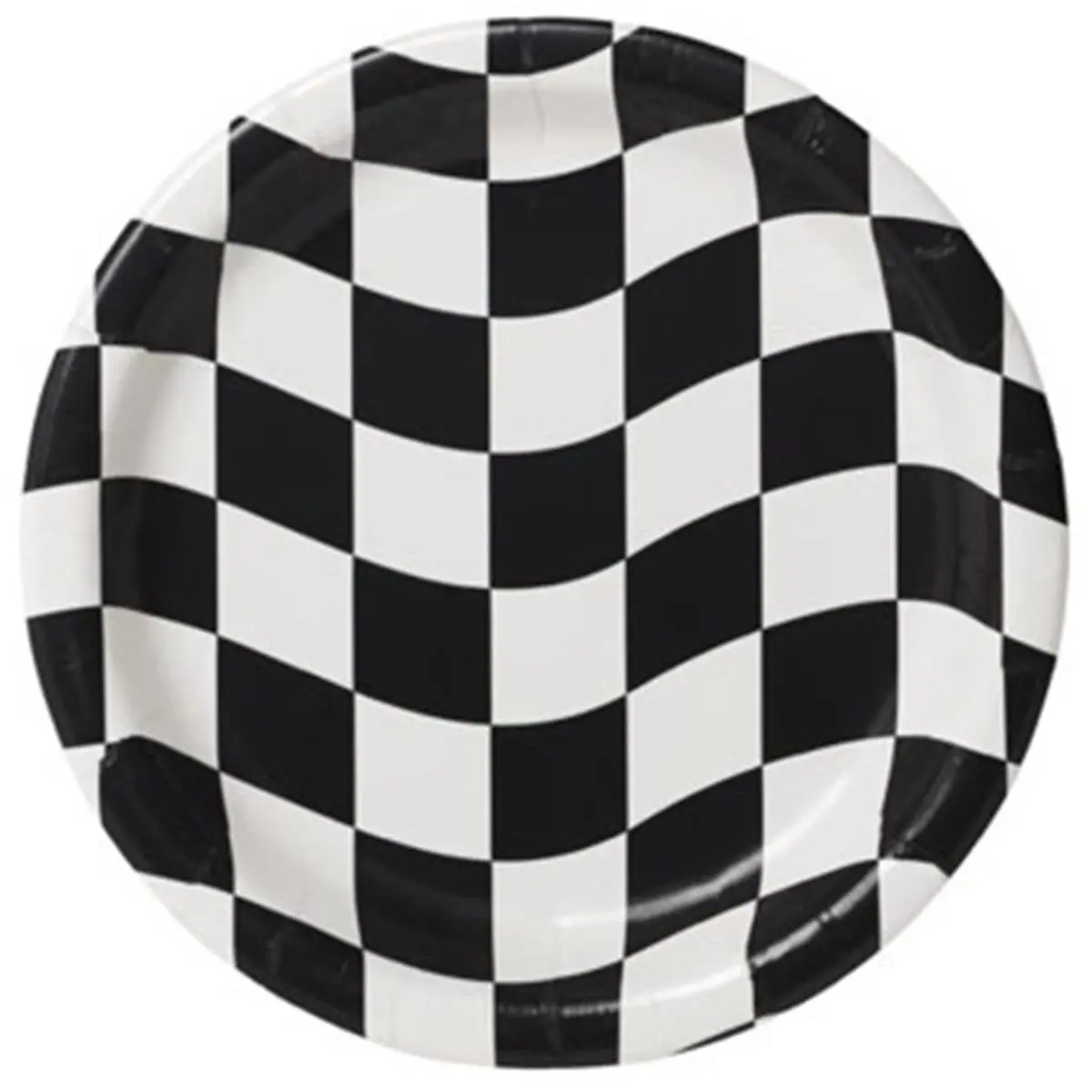 Hoffmaster Group 429944 9 in. Race Theme Party Dinner Plates Set - 8 per Case, Case of 12