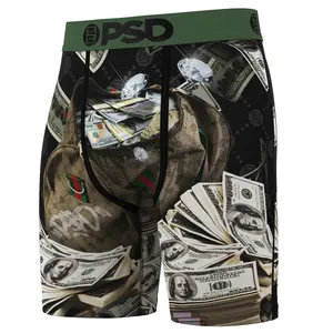 PSD Men's Catch a Bag Boxer Brief - Standard Length 7 Inch Inseam, Soft and Breathable Poly Blend Fabric