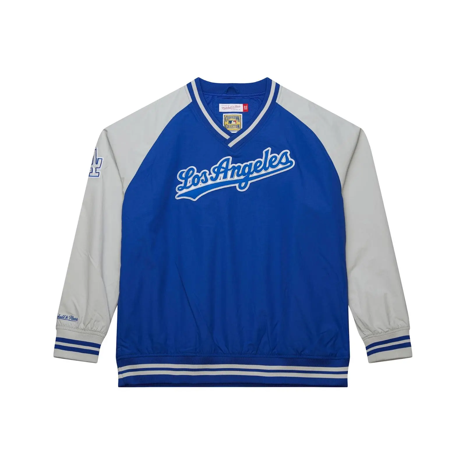 Los Angeles Dodgers Royal Cooperstown Vintage Pullover MLB Throwback Outerwear Fan Gear Mitchell & Ness