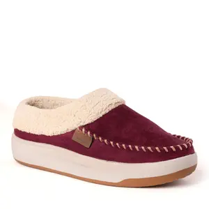 Dearfoams Women's Maple Moccasin Toe Clog House Shoe Slipper