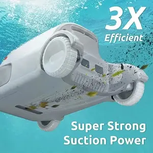 P1 Cordless Robotic Pool Vacuum - Automatic Pool Cleaner for In Ground Pools Up To 50 Feet