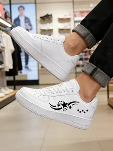 Custom A11 Solid Color Korean Style Sneakers, Versatile Low Top Couple Shoes, Fashionable Boardwalks for Everyday Wear