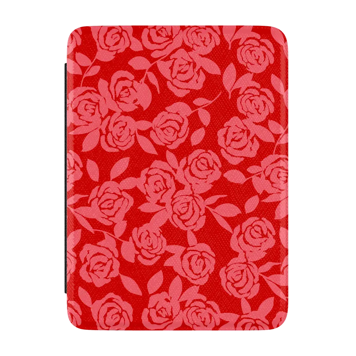 Casely Tablet Cover, Kindle Tablet Accessories - Magnetic, Auto Sleep Wake, Red & Pink Floral Final Rose Design