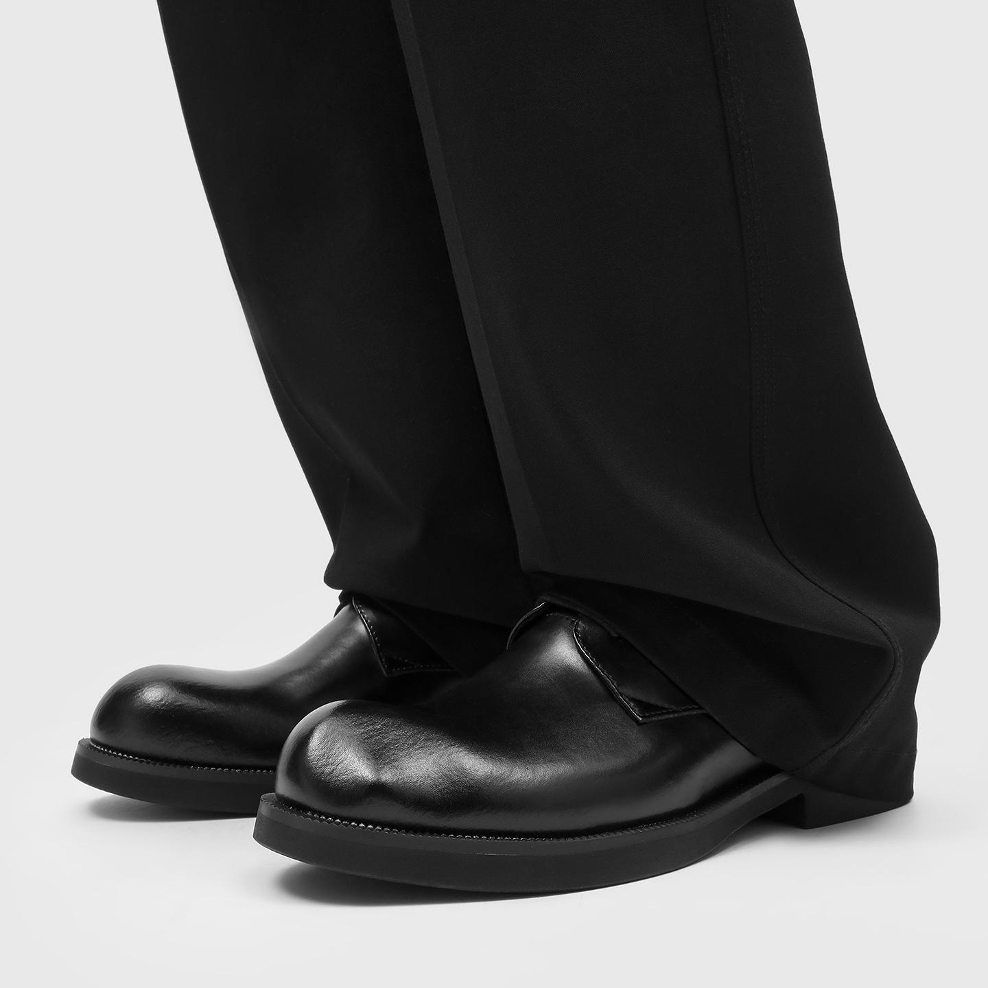 Men's Cleanfit Business Shoes Platform Black Simple Design Comfortable All-Season