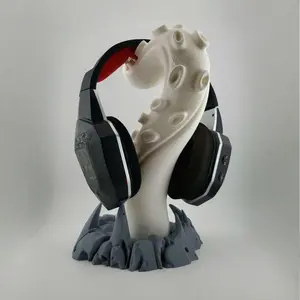Octopus Tentacle Headphone Stand, 3D Printed Desktop Ornament, Tentacle Hanger for Over-Ear Gaming Headphones